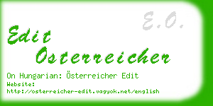 edit osterreicher business card
